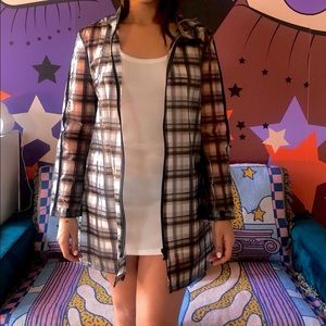 Zara Plaid Raincoat